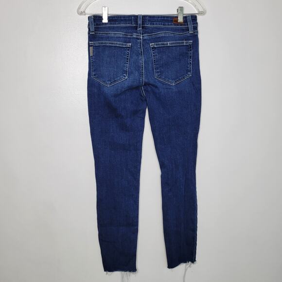 Paige Verdugo Ankle Jeans Queenie Destructed Mid Rise Torn Knee Women 28 - Picture 4 of 13